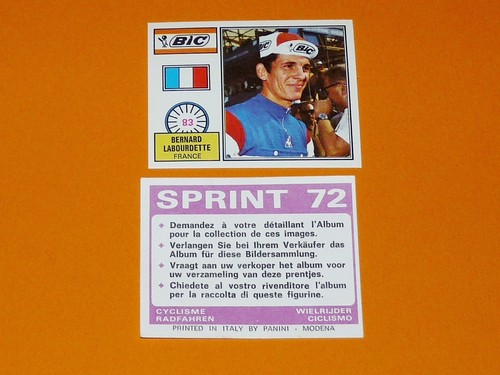 Panini sprint cyclisme 1972 - panini,