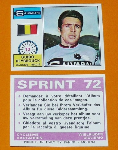 Panini sprint cyclisme 1972 - panini,